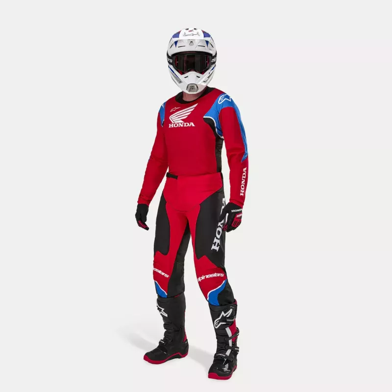 Tenue Complète Alpinestars HONDA Racer ICONIC Rouge Noir & Blanc
