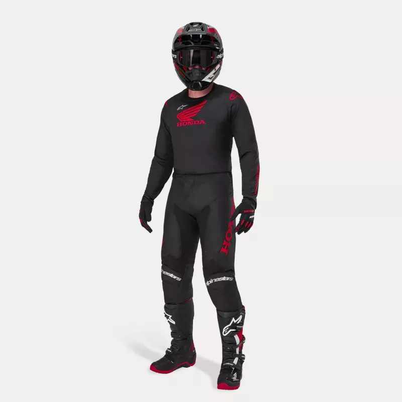 Tenue Complète Alpinestars HONDA Racer ICONIC Noir & Rouge