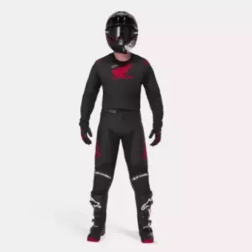 Tenue Complète Alpinestars HONDA Racer ICONIC Noir & Rouge