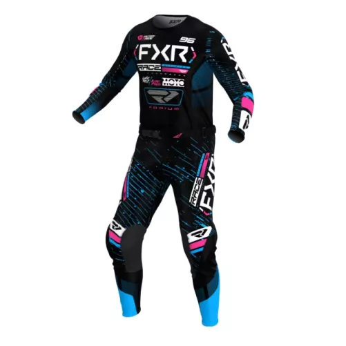 Tenue FXR PODIUM 25 NOIR BLEU ROSE