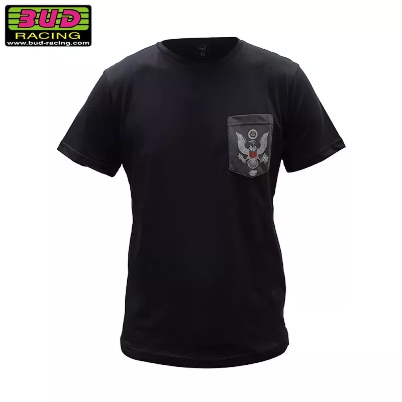 Tee shirt BUD RACING PATRIOT pocket noir gris