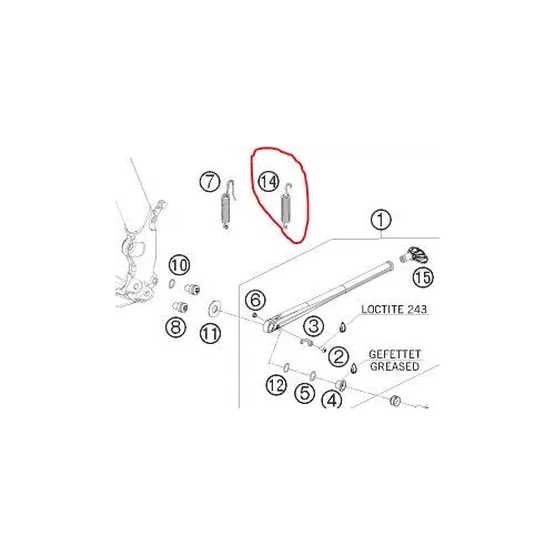 ressort bequille KTM EXC/F 07-16 n°14