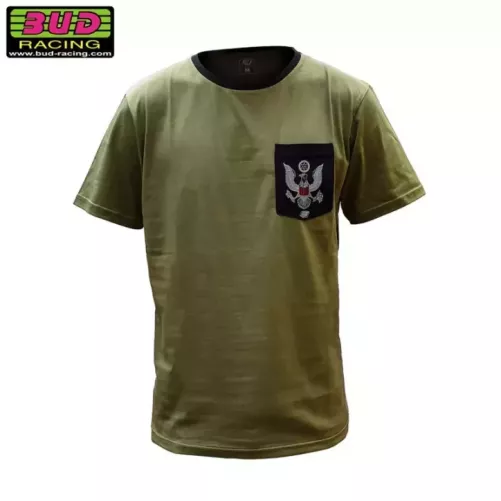 Tee shirt BUD RACING PATRIOT pocket vert noir
