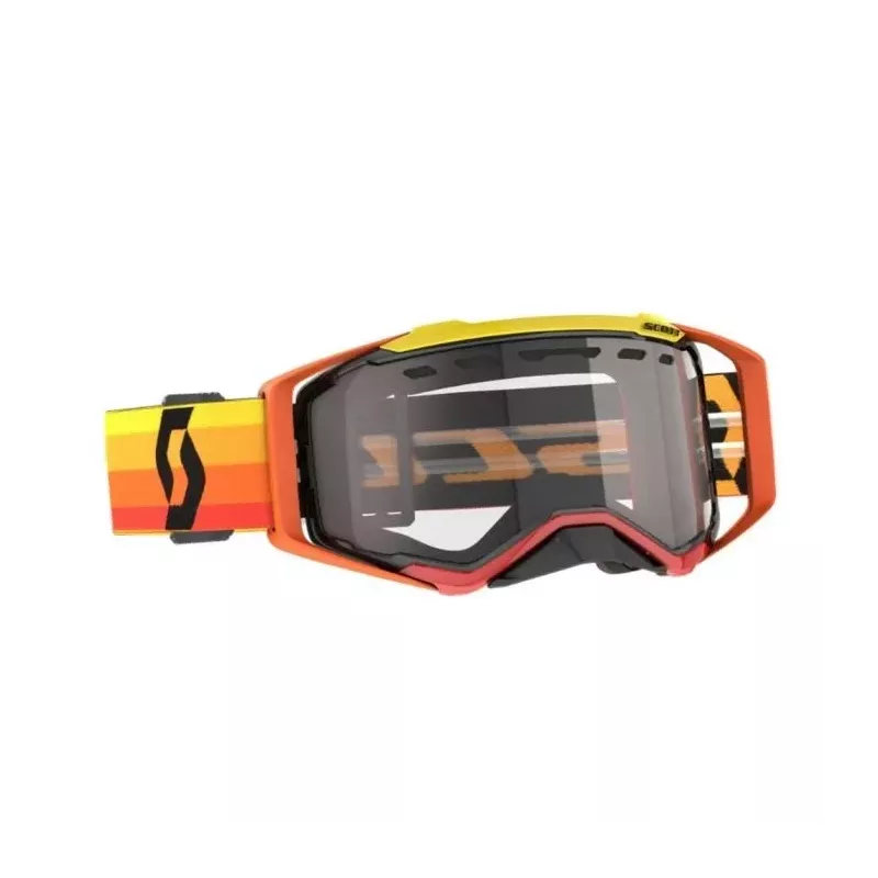 Masque Scott Prospect Enduro Orange Jaune Ecran Clair
