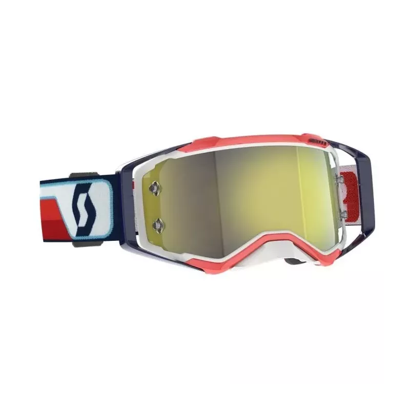 Masque Prospect Rouge Blanc Ecran Jaune Chrome