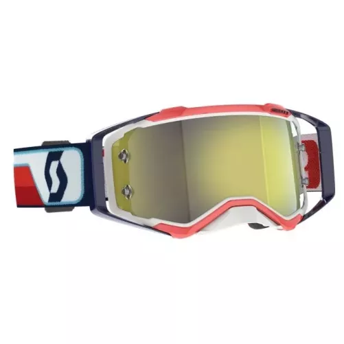 Masque Prospect Rouge Blanc Ecran Jaune Chrome