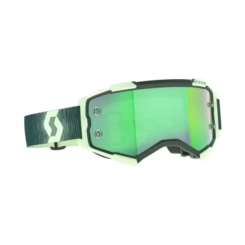 Masque Scott Fury Vert Fonce Vert Menthe Ecran Green Chrome