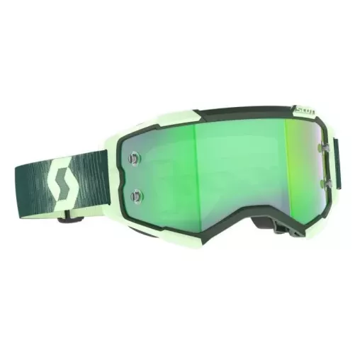 Masque Scott Fury Vert Fonce Vert Menthe Ecran Green Chrome