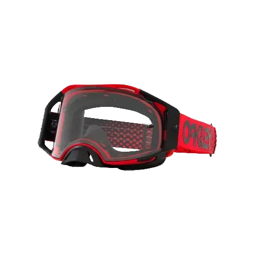 Masque OAKLEY Airbrake MX Moto Rouge B1B écran clair
