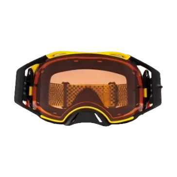 Masque OAKLEY Airbrake MX Moto Jaune B1B écran Prizm MX Bronze