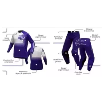 Tenue Bud 95' EVO bleu ciel noir blanc