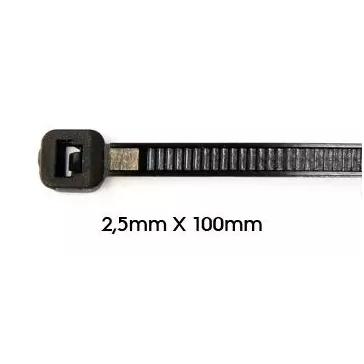 Collier de serrage 2,5 x 100mm 100 unités