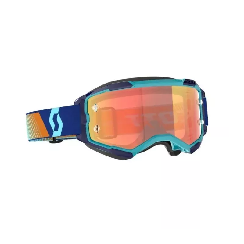 Masque Scott Fury Bleu Royal Orange Ecran Orange Chrome