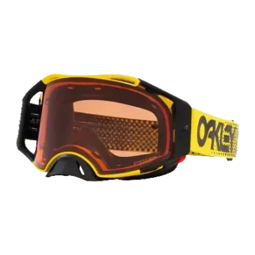 Masque OAKLEY Airbrake MX Moto Jaune B1B écran Prizm MX Bronze