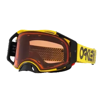 Masque OAKLEY Airbrake MX Moto Jaune B1B écran Prizm MX Bronze