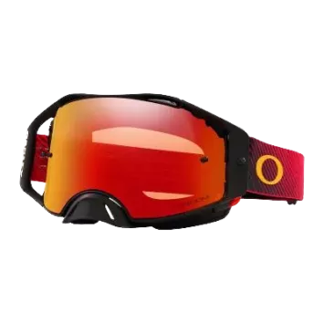 Masque OAKLEY Airbrake MX Rouge Flow écran Prizm MX Torch