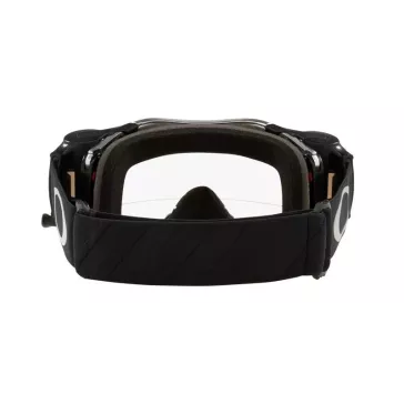 Masque OAKLEY Airbrake MX Tuff Blocks Noir Gunmetal Race-Ready Roll-Off clair