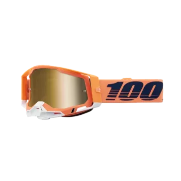 Masque 100% RACECRAFT 2 CORAL Mirror TRUE Gold