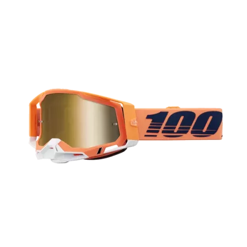Masque 100% RACECRAFT 2 CORAL Mirror TRUE Gold
