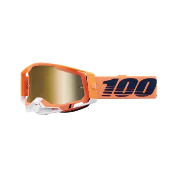 Masque 100% RACECRAFT 2 CORAL Mirror TRUE Gold
