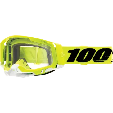 Masque 100% RACECRAFT 2 Yellow écran transparent