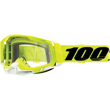 Masque 100% RACECRAFT 2 Yellow écran transparent
