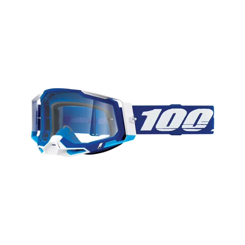 Masque 100% RACECRAFT 2 Blue écran transparent