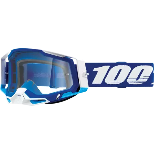 Masque 100% RACECRAFT 2 Blue écran transparent