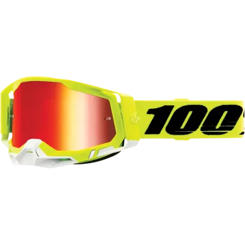 Masque 100% RACECRAFT 2 Yellow Mirror Red