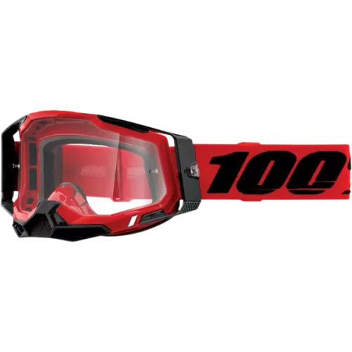 Masque 100% RACECRAFT 2 Red écran transparent