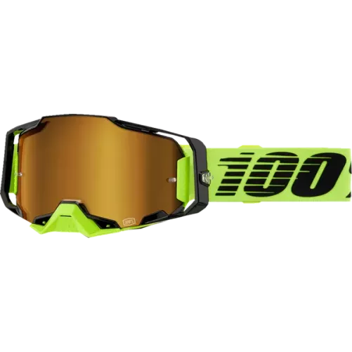 Masque 100% ARMEGA NEON Yellow Mirror Gold