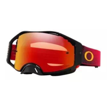 Masque OAKLEY Airbrake MX - Red Flow écran Prizm MX Torch