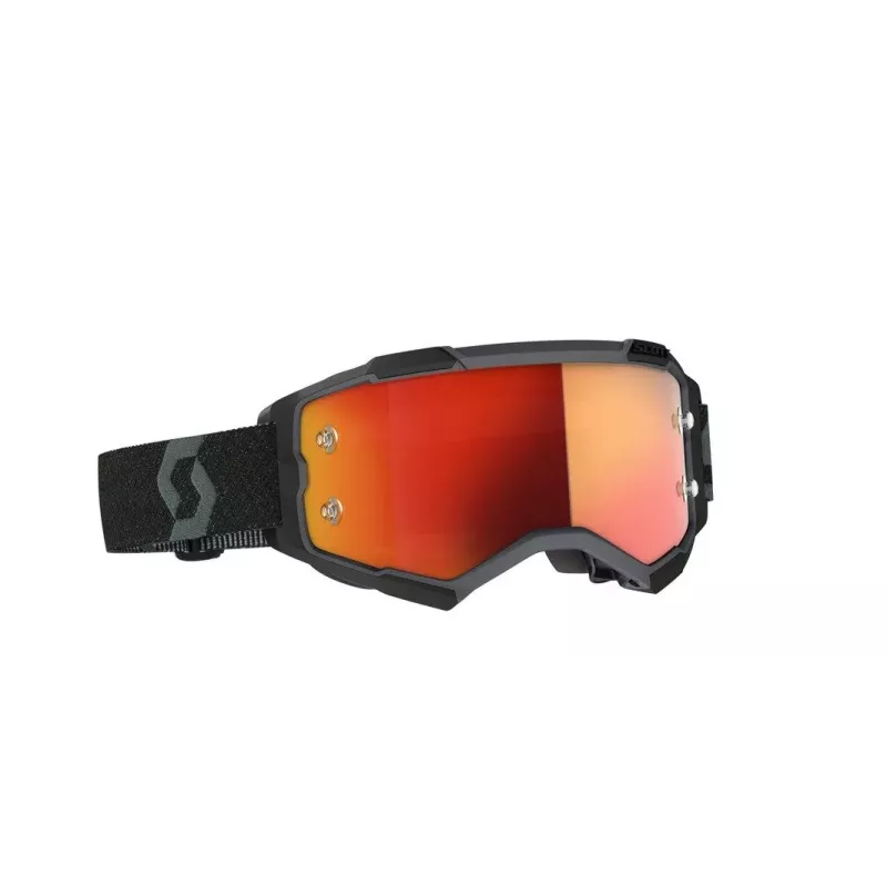 Masque Scott Fury Noir Ecran Orange Chrome