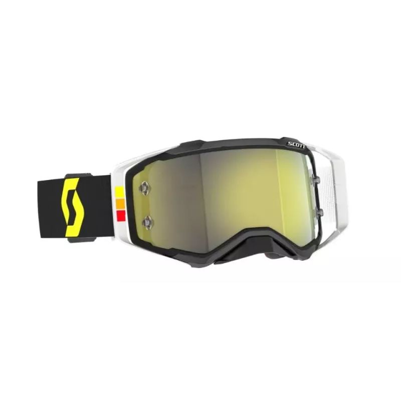Masque Scott Prospect Pro Circuit Noir Blanc Ecran Jaune Chrome Edition limited