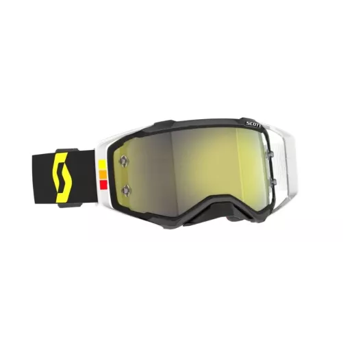 Masque Scott Prospect Pro Circuit Noir Blanc Ecran Jaune Chrome