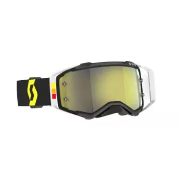 Masque Scott Prospect Pro Circuit Noir Blanc Ecran Jaune Chrome Edition limited