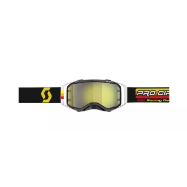 Masque Scott Prospect Pro Circuit Noir Blanc Ecran Jaune Chrome