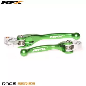 Leviers Repliables forgés RFX Race Kawasaki Vert 250-450 KXF 13-20