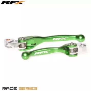 Leviers Repliables forgés RFX Race Kawasaki Vert 250-450 KXF 13-20