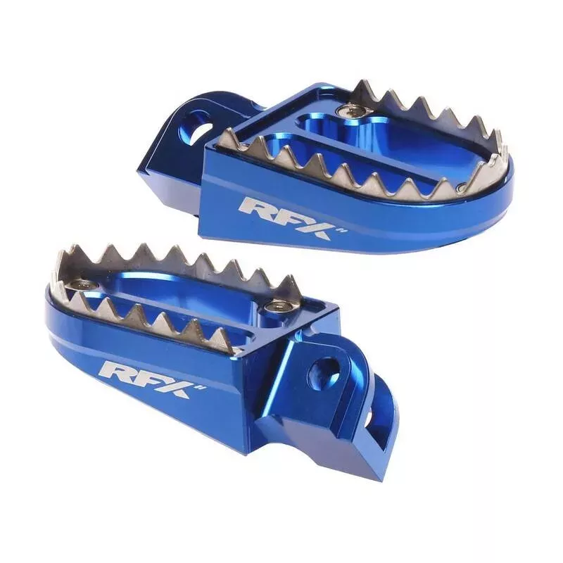 repose pieds RFX alu bleu KTM SX/F 23-24 et EXC/F 24, HVA TC/FC 23-24, TE/FE 24