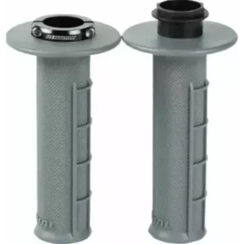 Poignées RENTHAL MX Lock-On medium - semi-gaufré couleur Noir/GRIS G235