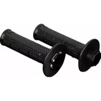 Poignées RENTHAL MX Lock-On R-Works - semi-gaufré couleur Noir G239