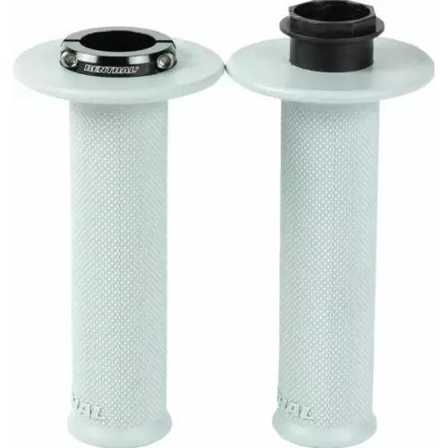 poignées RENTHAL MX Lock-On soft - carreaux-G232 - couleur Blanc