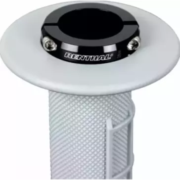 poignées RENTHAL MX Lock-On soft - carreaux-G232 - couleur Blanc