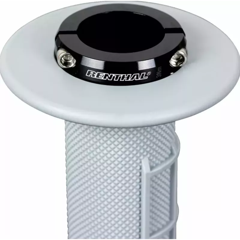 poignées RENTHAL MX Lock-On soft - carreaux-G232 - couleur Blanc