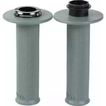 Poignées RENTHAL MX Lock-On Medium - Carreaux - G233 - couleur Noir/gris