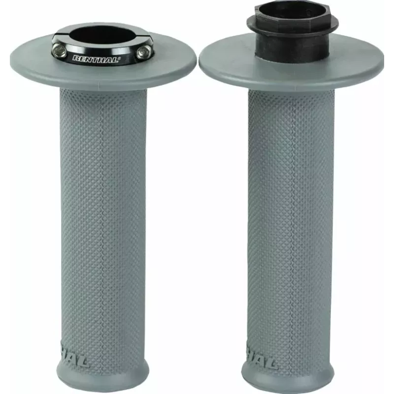 Poignées RENTHAL MX Lock-On Medium - Carreaux - G233 - couleur Noir/gris