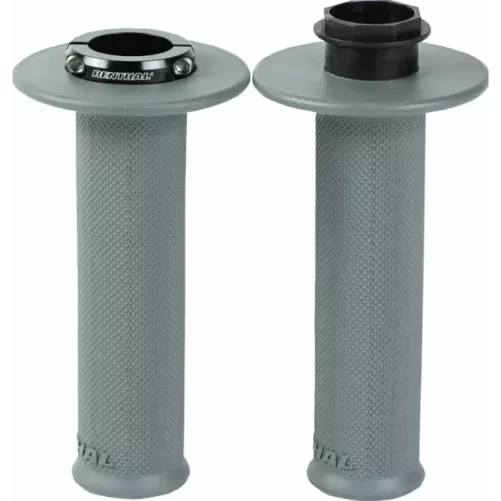 Poignées RENTHAL MX Lock-On Medium - Carreaux - G233 - couleur Noir/gris