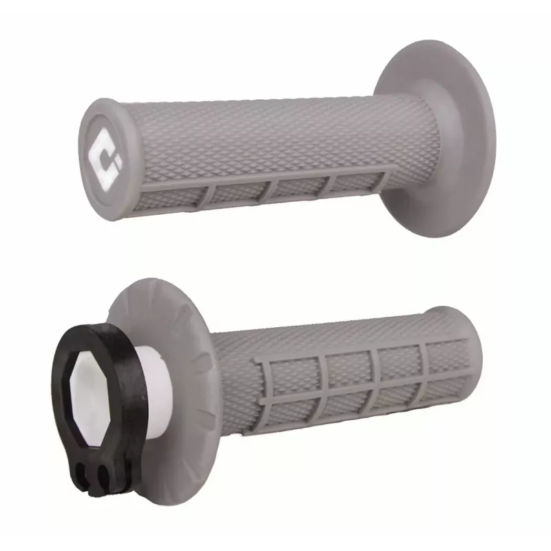 poignées ODI V2 LOCK ON half grip gris