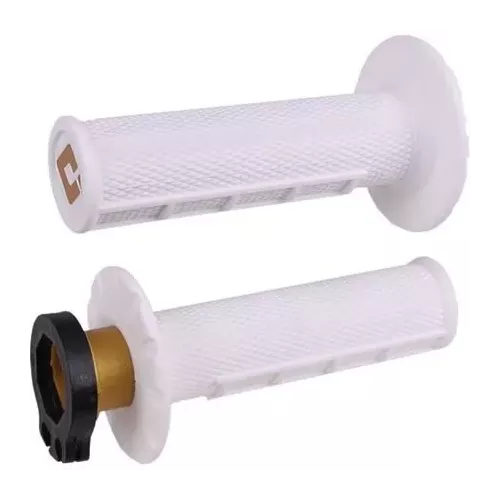 poignées ODI V2 LOCK ON half grip white soft
